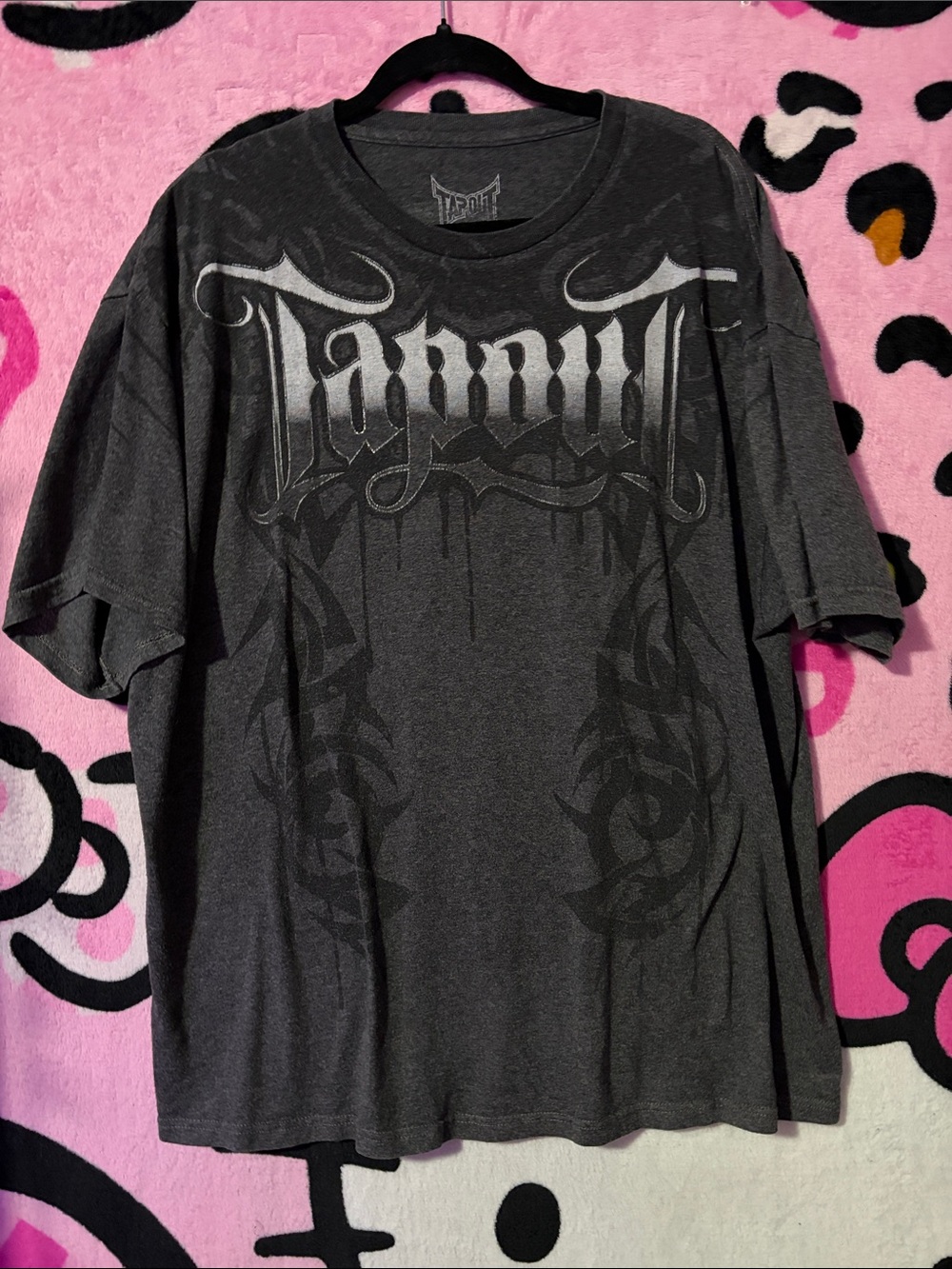 Tapout Charcoal Gray Short-Sleeve Graphic Tee